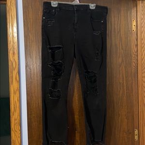 Black distressed American Eagle jeans